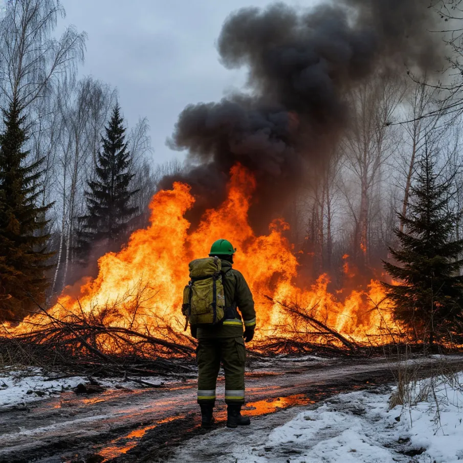 Холодный период усилил угрозу пожаров в Нижегородской области